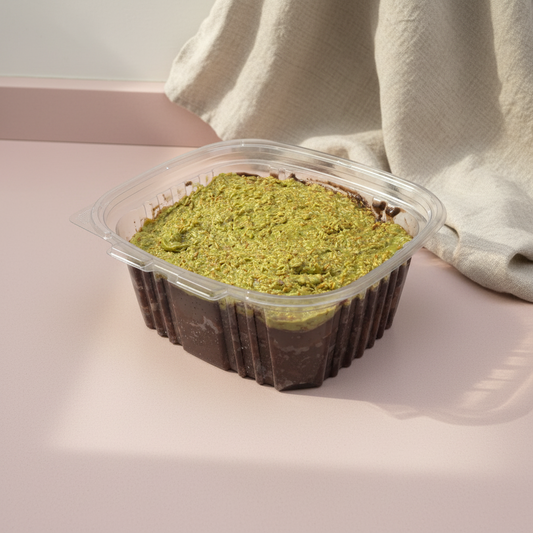Pistachio Kunafa Cake Tub
